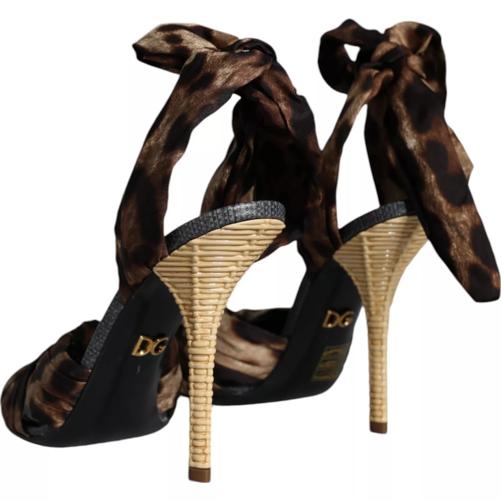 Dolce &amp; Gabbana Braune Leoparden-Keira-Heels-Sandalen