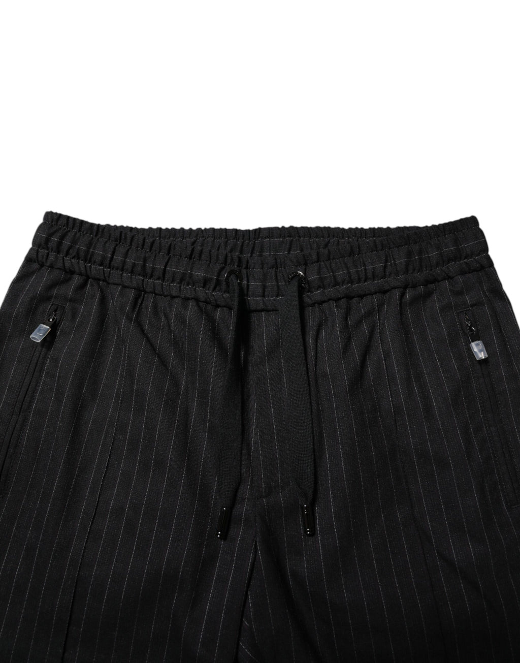Pantalon de jogging en laine à rayures noires Dolce &amp; Gabbana pour homme