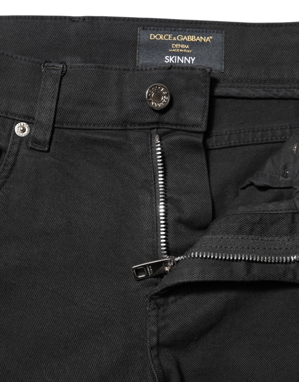 Jean skinny Dolce &amp; Gabbana noir à doublure blanche