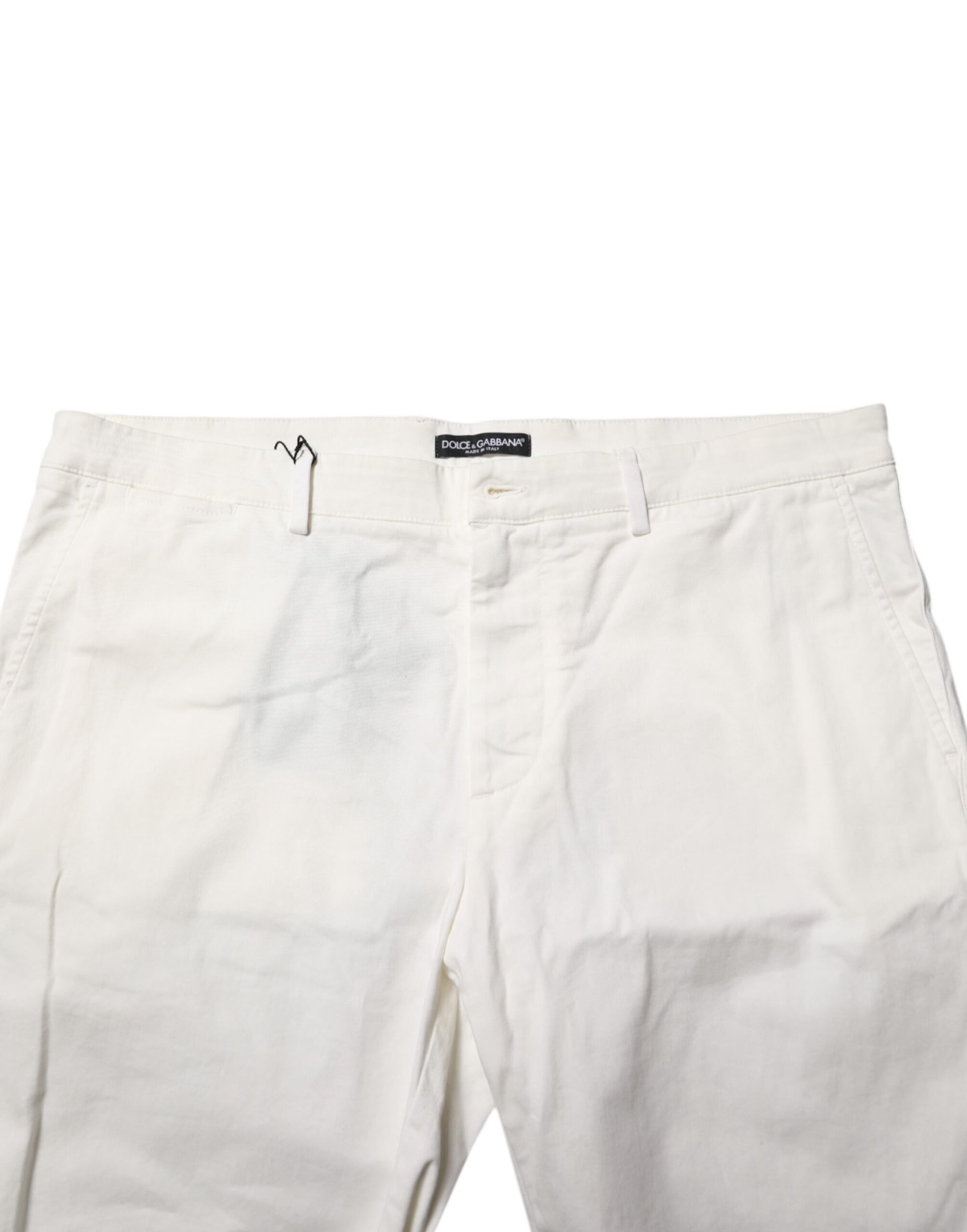 Dolce &amp; Gabbana Weiße Chinos aus Baumwollstretch für Herren