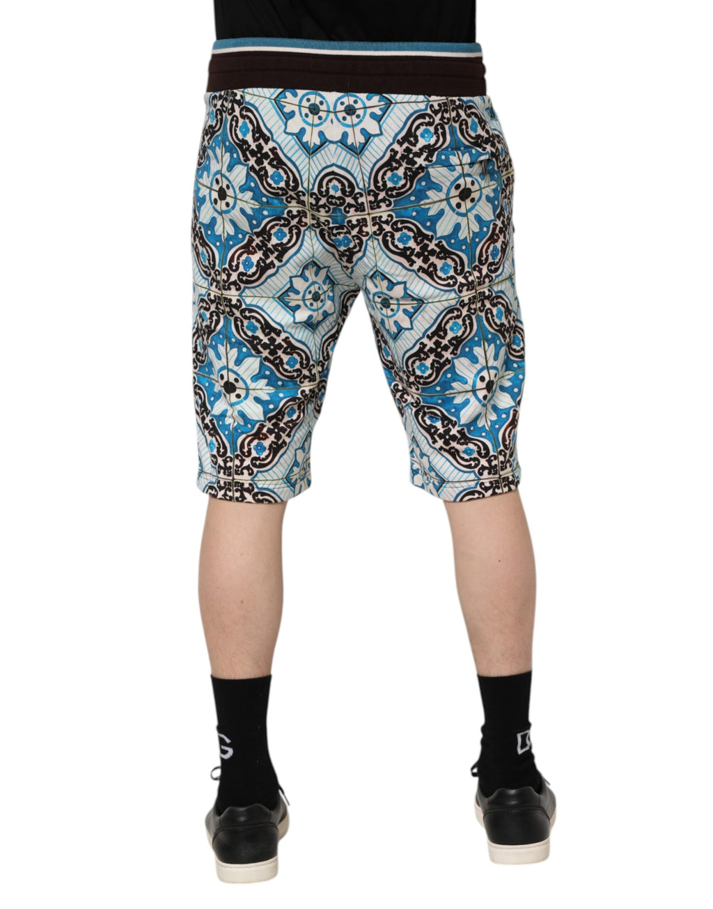 Dolce &amp; Gabbana Bermuda en coton multicolore imprimé Maiolica