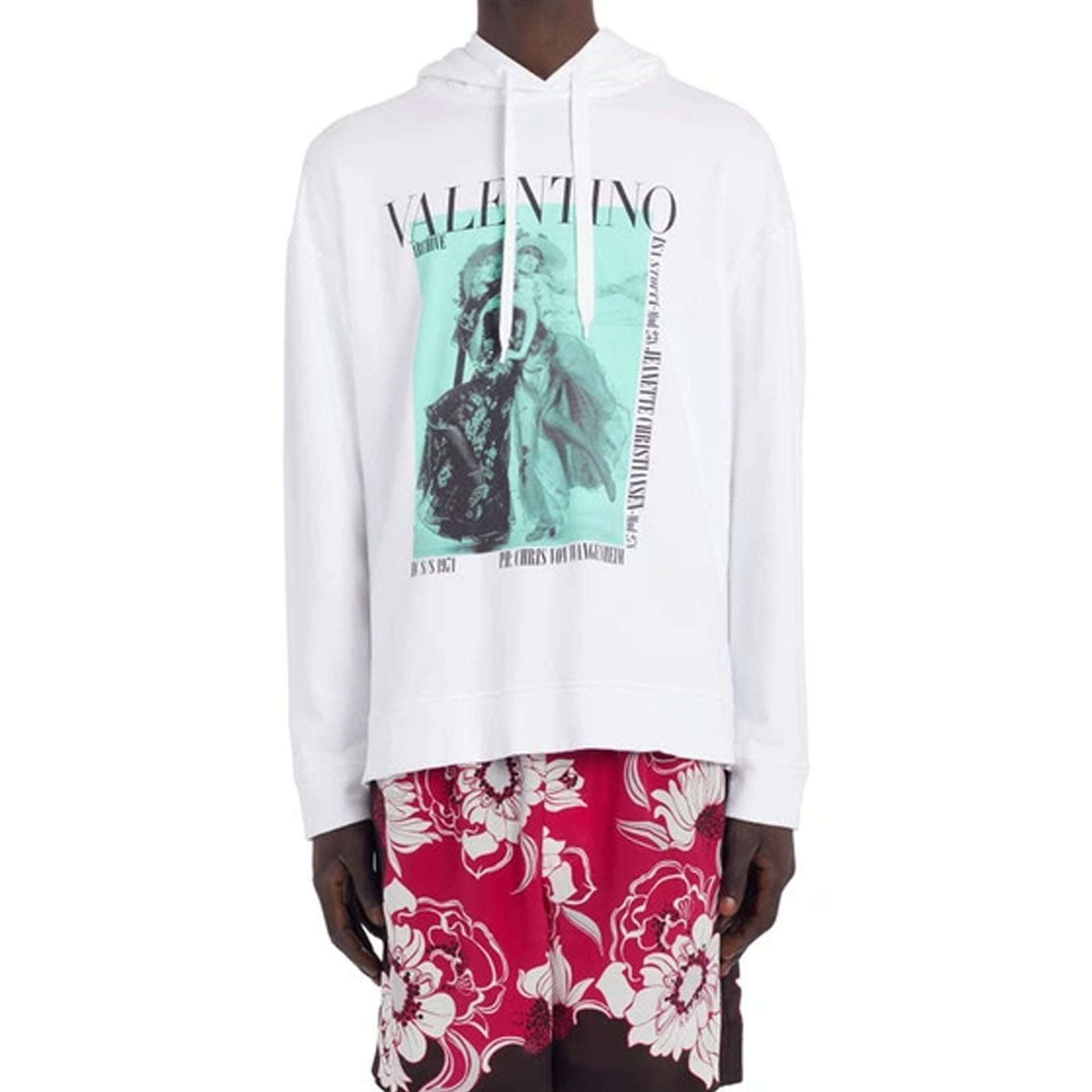 Valentino Archive 1971 Graphic-Print Hoodie Sweatshirt