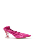 Bottega Veneta Almond Pump in Fuchsia Leather