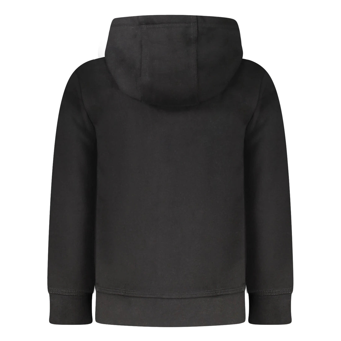 Kids Black Zip-Up Hooded Sweatshirt with Long Sleeves