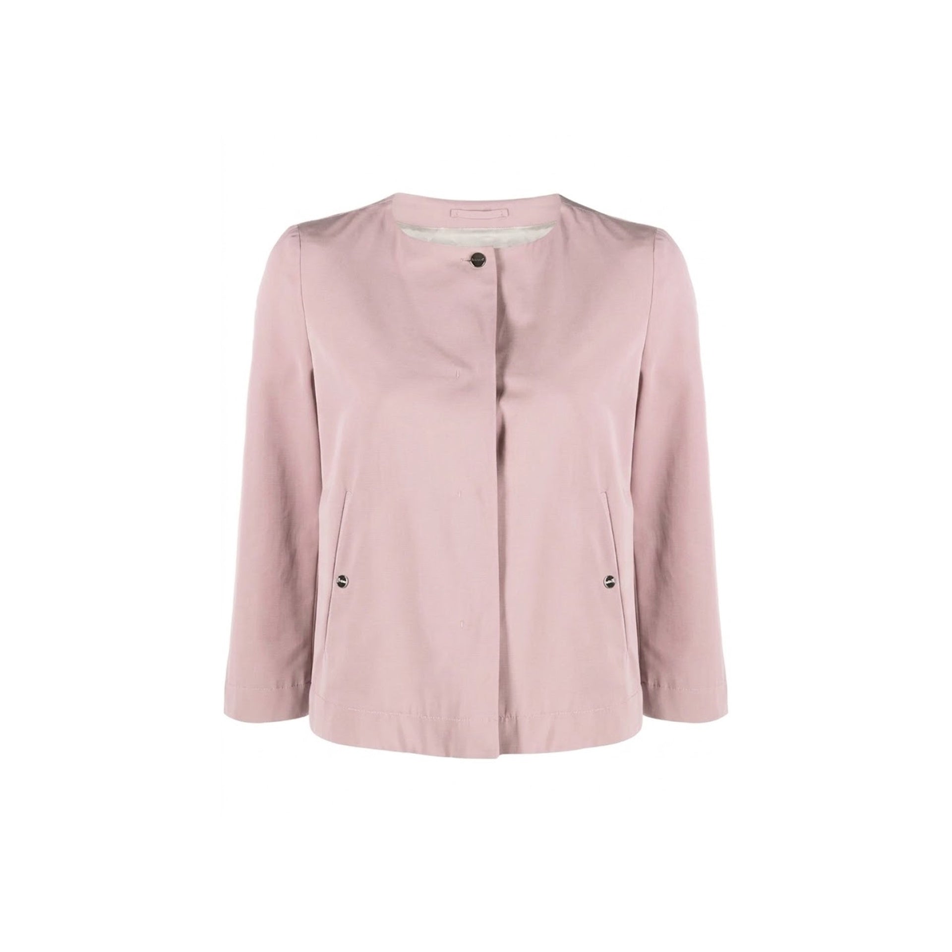Herno Collarless Cropped-Sleeve Jacket