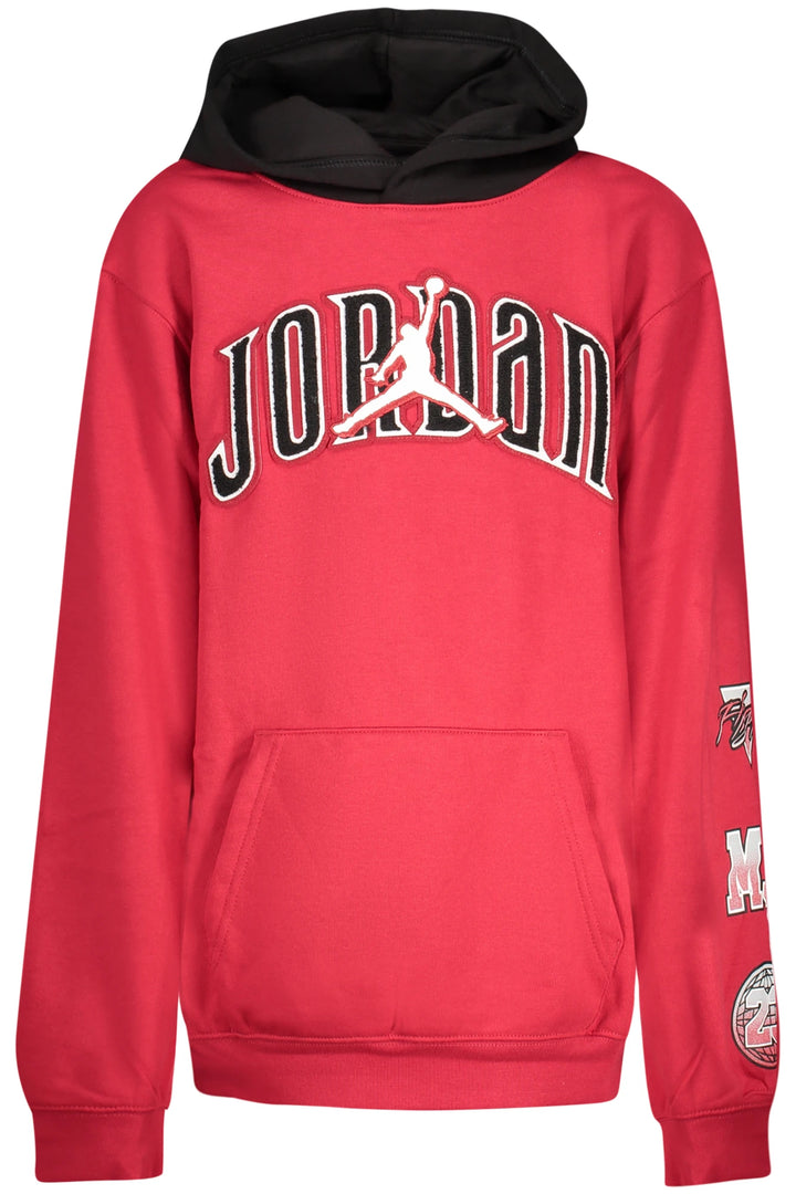 JORDAN RED ZIP-UP SWEATSHIRT FOR KIDS