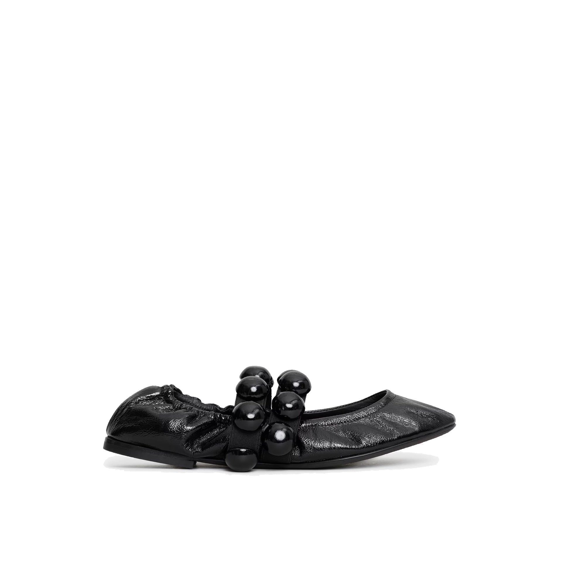 Alaia Sphere Leather Mary Jane Flats