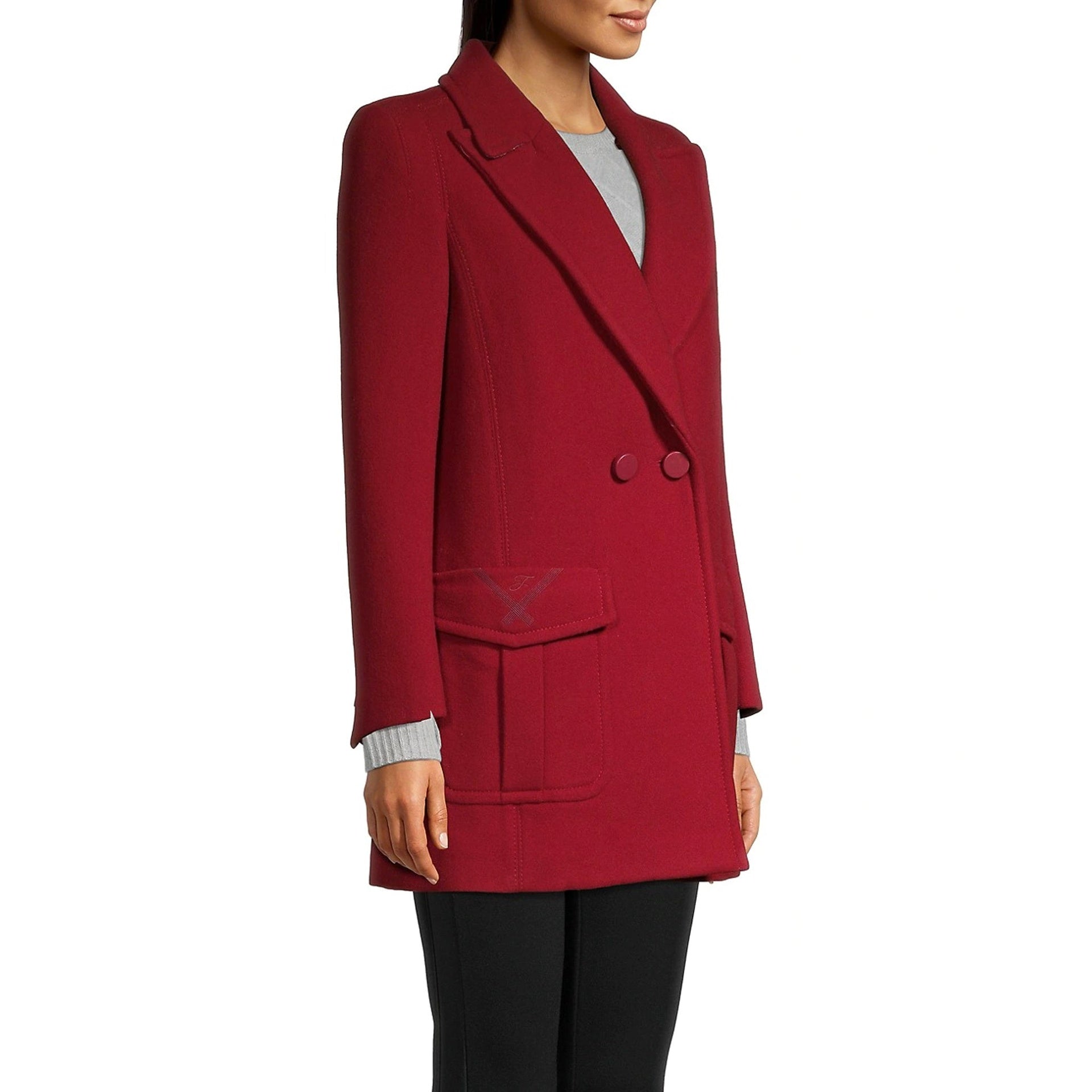 Fendi Fur Collar Wool Coat