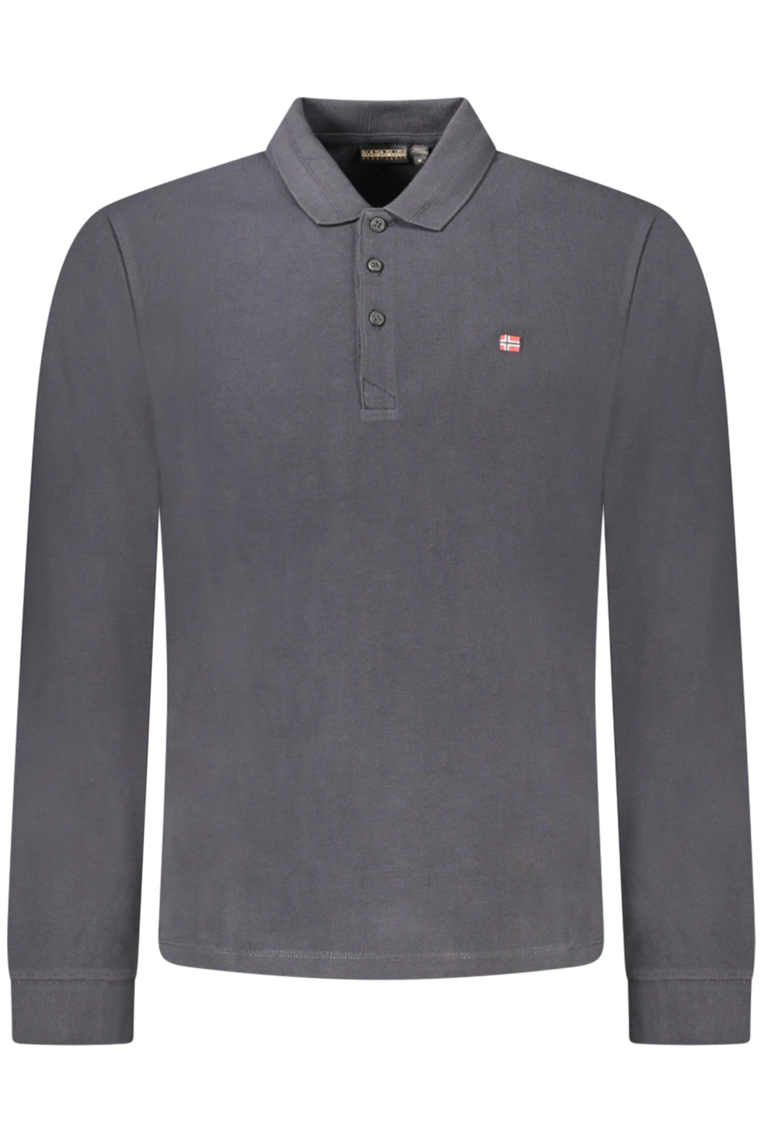 NAPAPIJRI MEN&#39;S LONG-SLEEVED POLO SHIRT BLACK