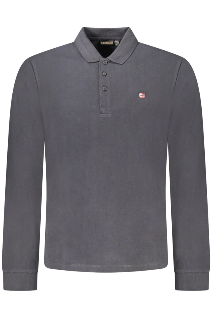 NAPAPIJRI MEN&#39;S LONG-SLEEVED POLO SHIRT BLACK