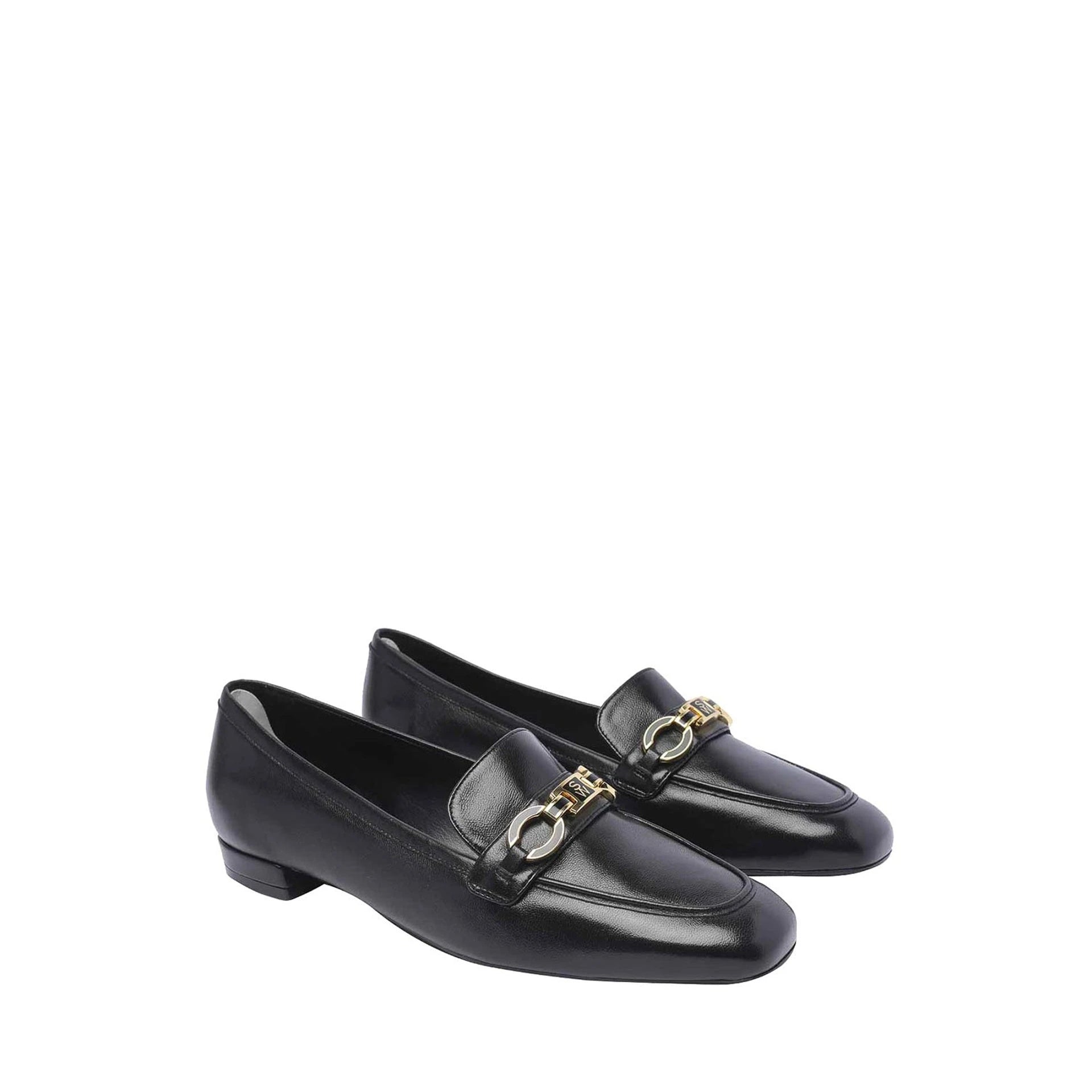 Stuart Weitzman Signature Square Leather Loafers