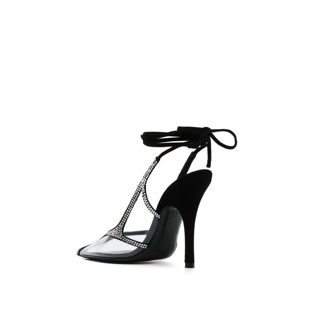 The Attico Venus Chrome Slingback Pumps