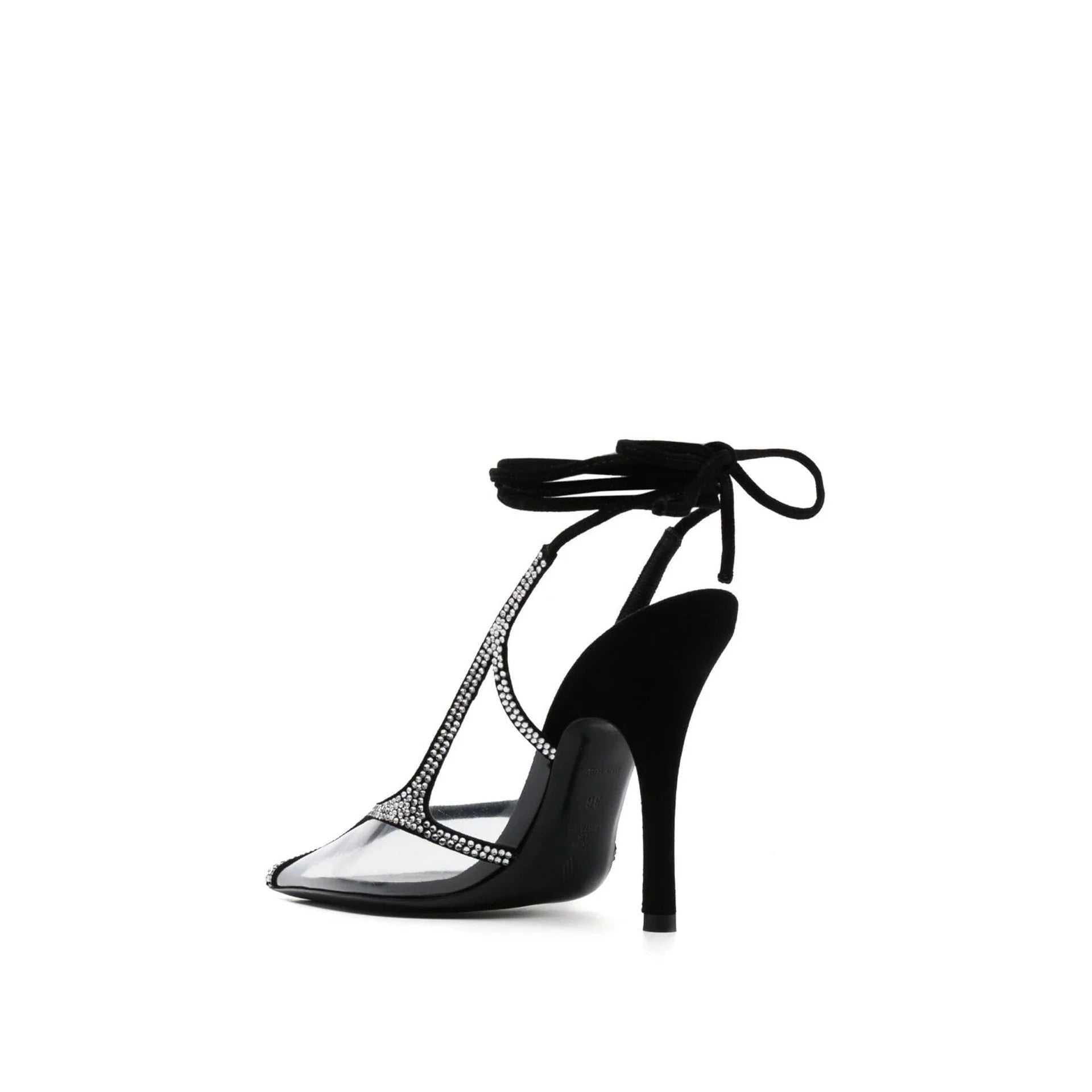 The Attico Venus Chrome Slingback Pumps