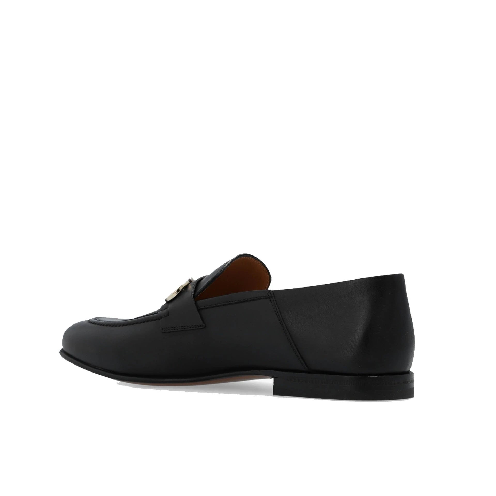 P118-Salvatore Ferragamo Gin Leather Loafers