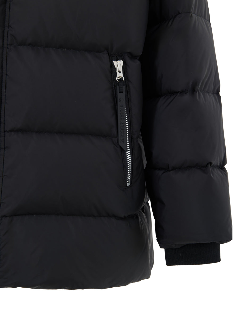 Moose Knuckles Black Hooded Padded Jacket