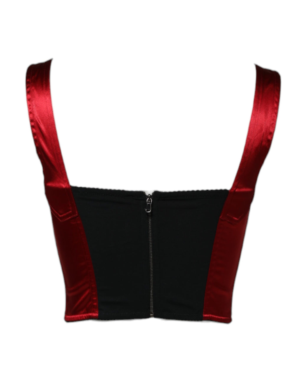 Dolce &amp; Gabbana Haut court bustier rouge sans manches style corset