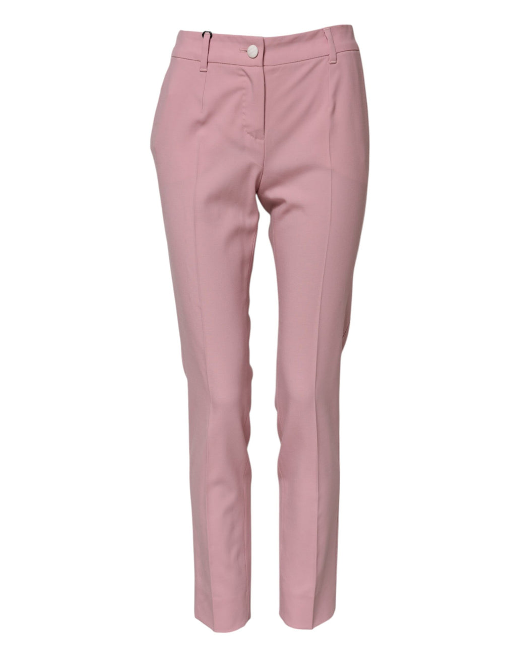 Pantalon fuselé taille haute en laine rose Dolce &amp; Gabbana
