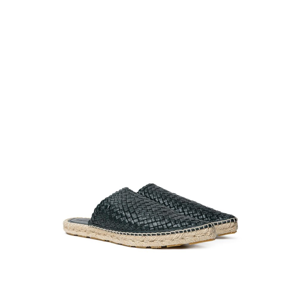 Espadrilles en cuir vert Bottega Veneta