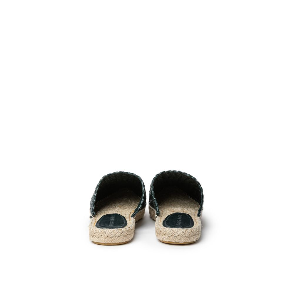 Espadrilles en cuir vert Bottega Veneta