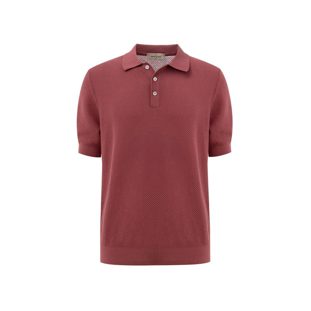 Gran Sasso Poloshirt aus roter Baumwolle