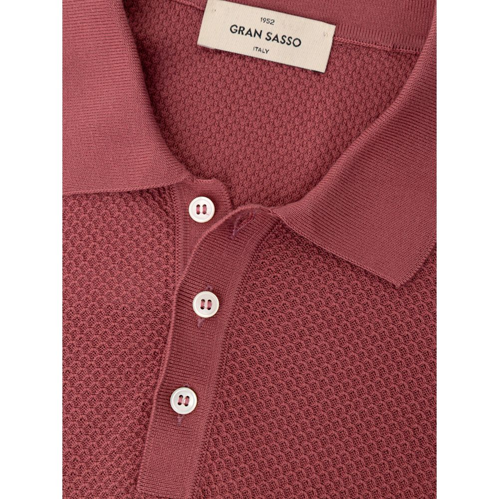 Gran Sasso Poloshirt aus roter Baumwolle