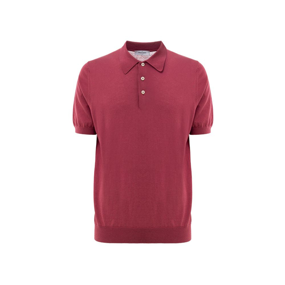 Gran Sasso Poloshirt aus roter Baumwolle