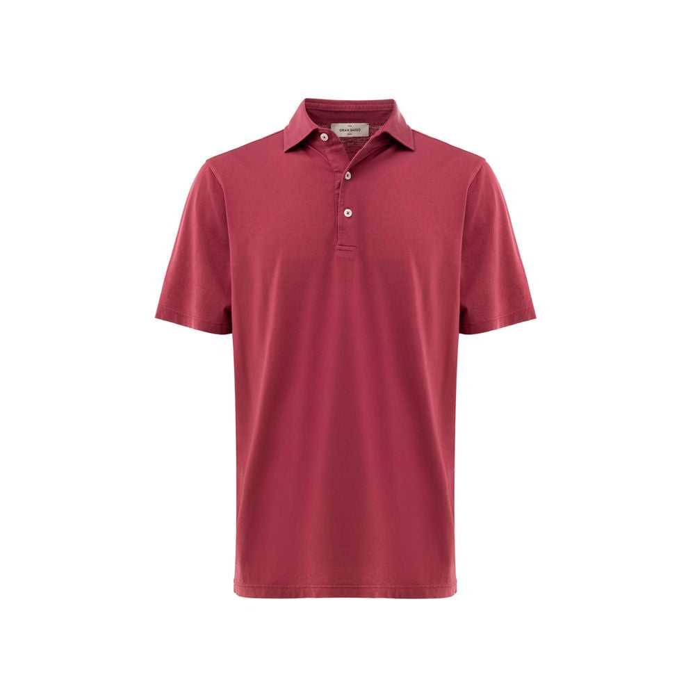 Gran Sasso Poloshirt aus roter Baumwolle