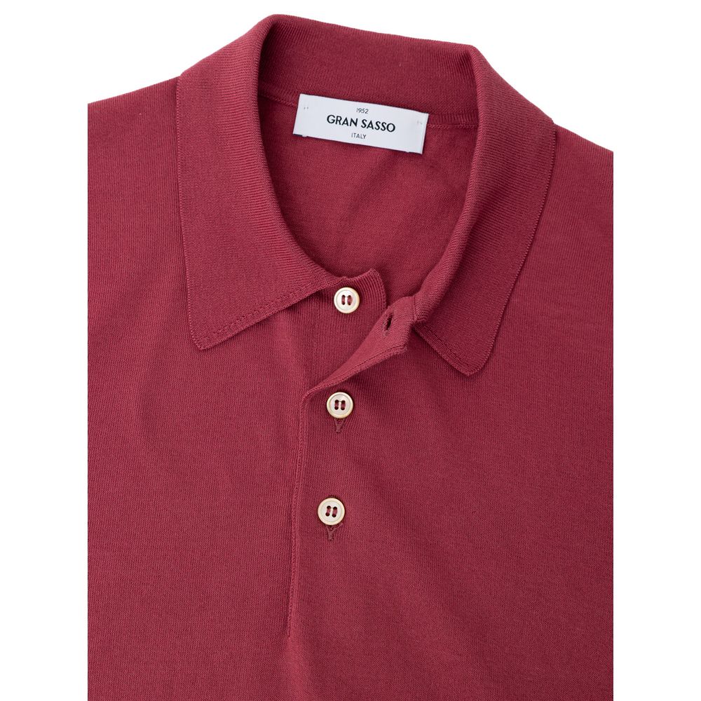 Gran Sasso Poloshirt aus roter Baumwolle