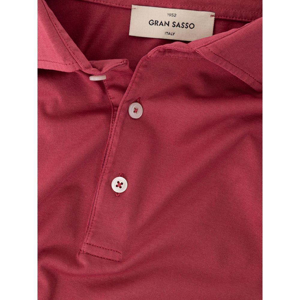 Gran Sasso Poloshirt aus roter Baumwolle