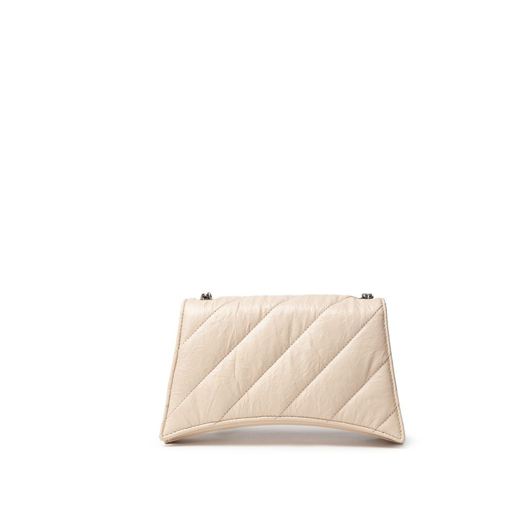 Sac à bandoulière en cuir beige Balenciaga