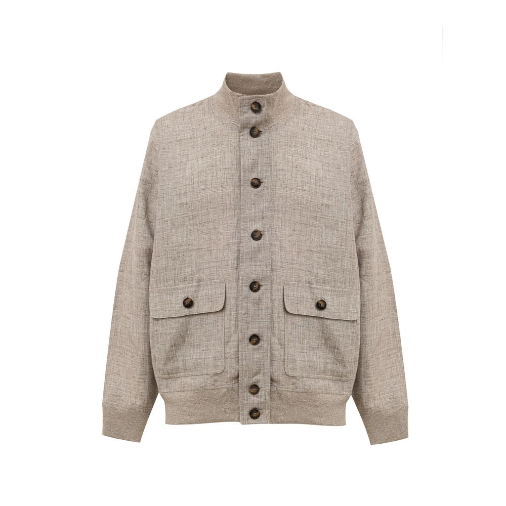 Vestes et manteaux en lin beige Gran Sasso