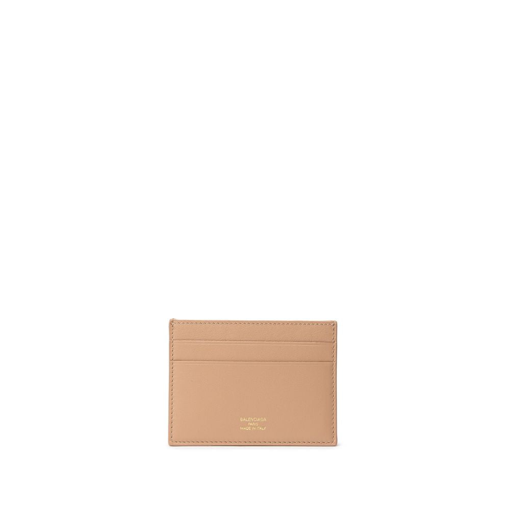 Jupe en cuir beige Balenciaga
