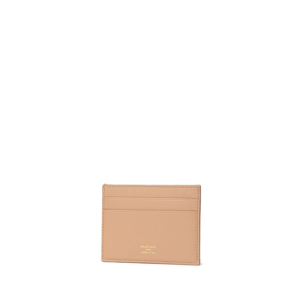 Jupe en cuir beige Balenciaga