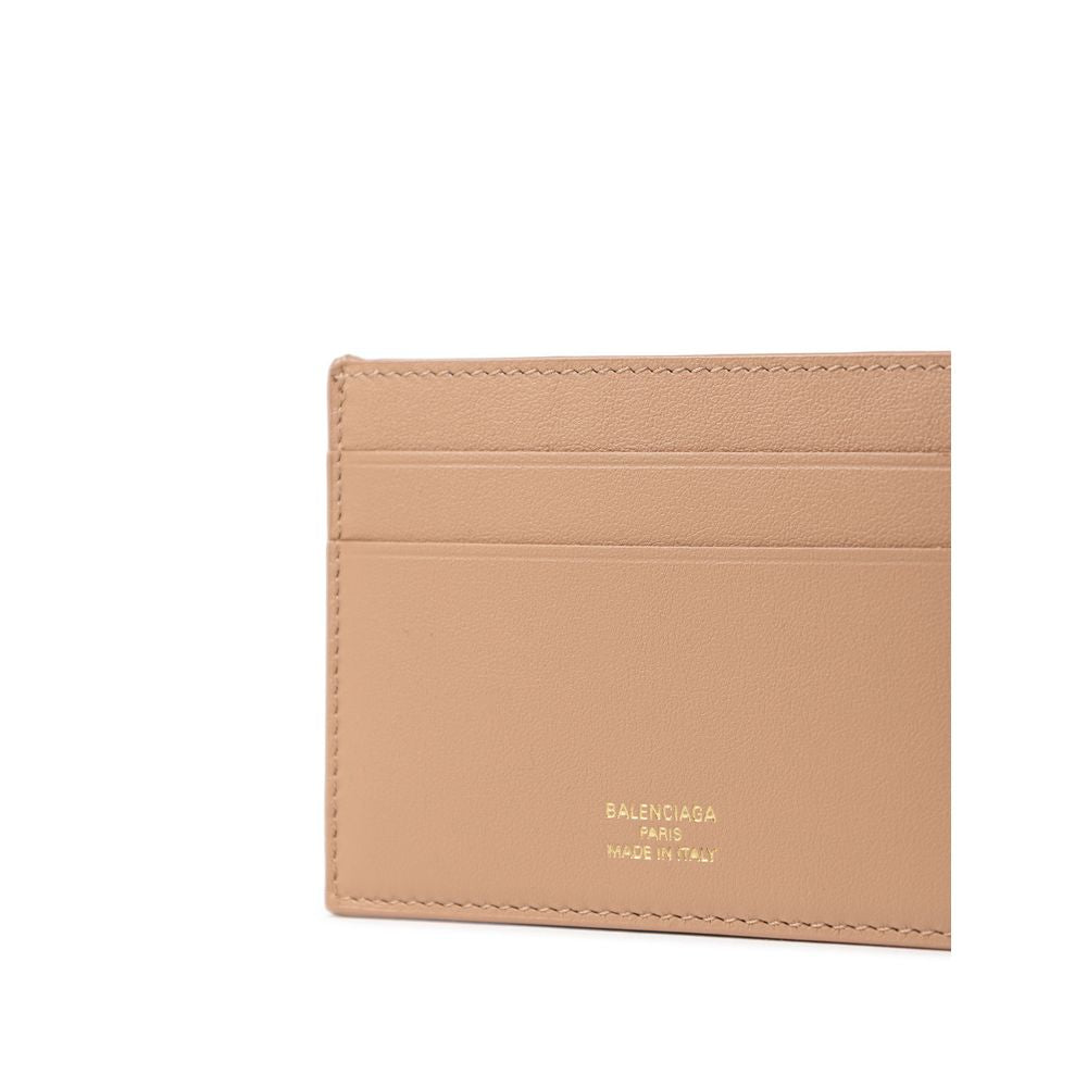 Jupe en cuir beige Balenciaga