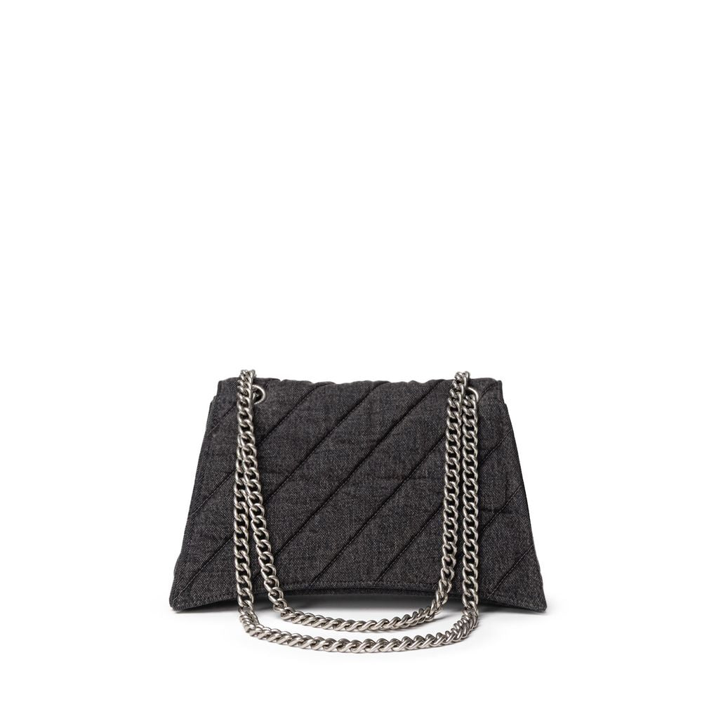 Balenciaga Black Fabric And Leather T-Shirt