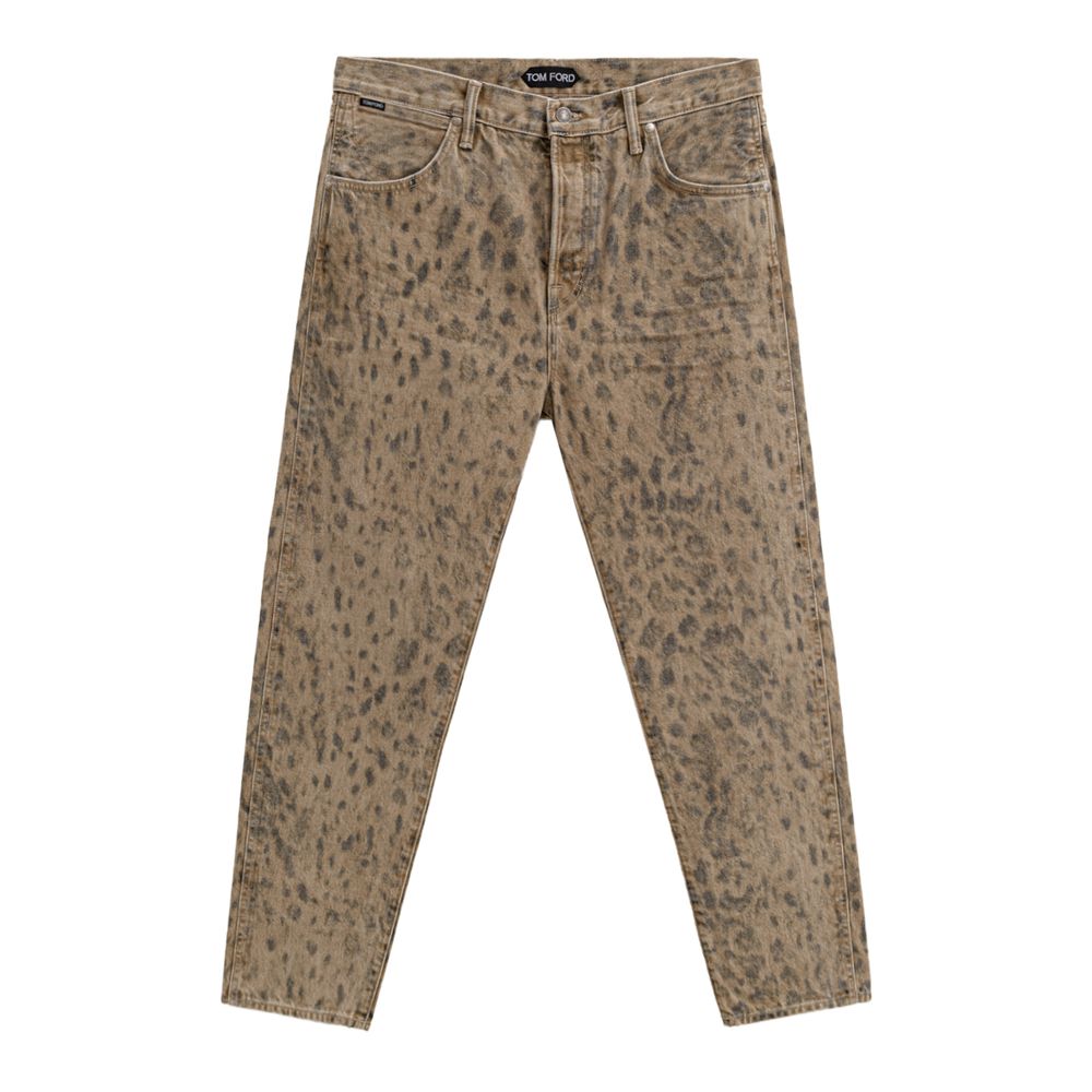 Jean fuselé en coton beige Tom Ford