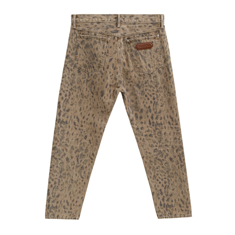 Jean fuselé en coton beige Tom Ford