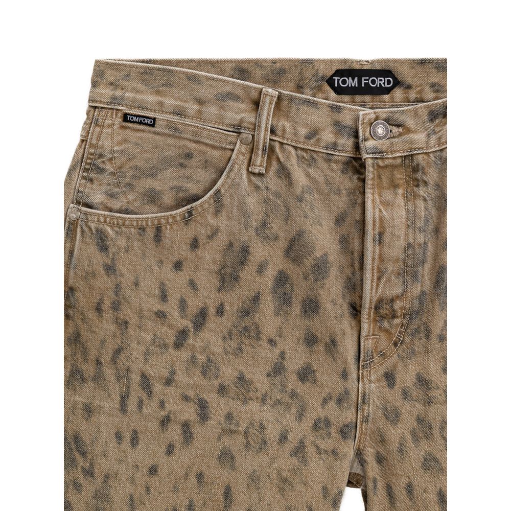 Jean fuselé en coton beige Tom Ford