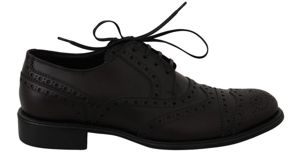 Dolce &amp; Gabbana – Elegante Derby-Schuhe mit Flügelkappe in Bordeaux