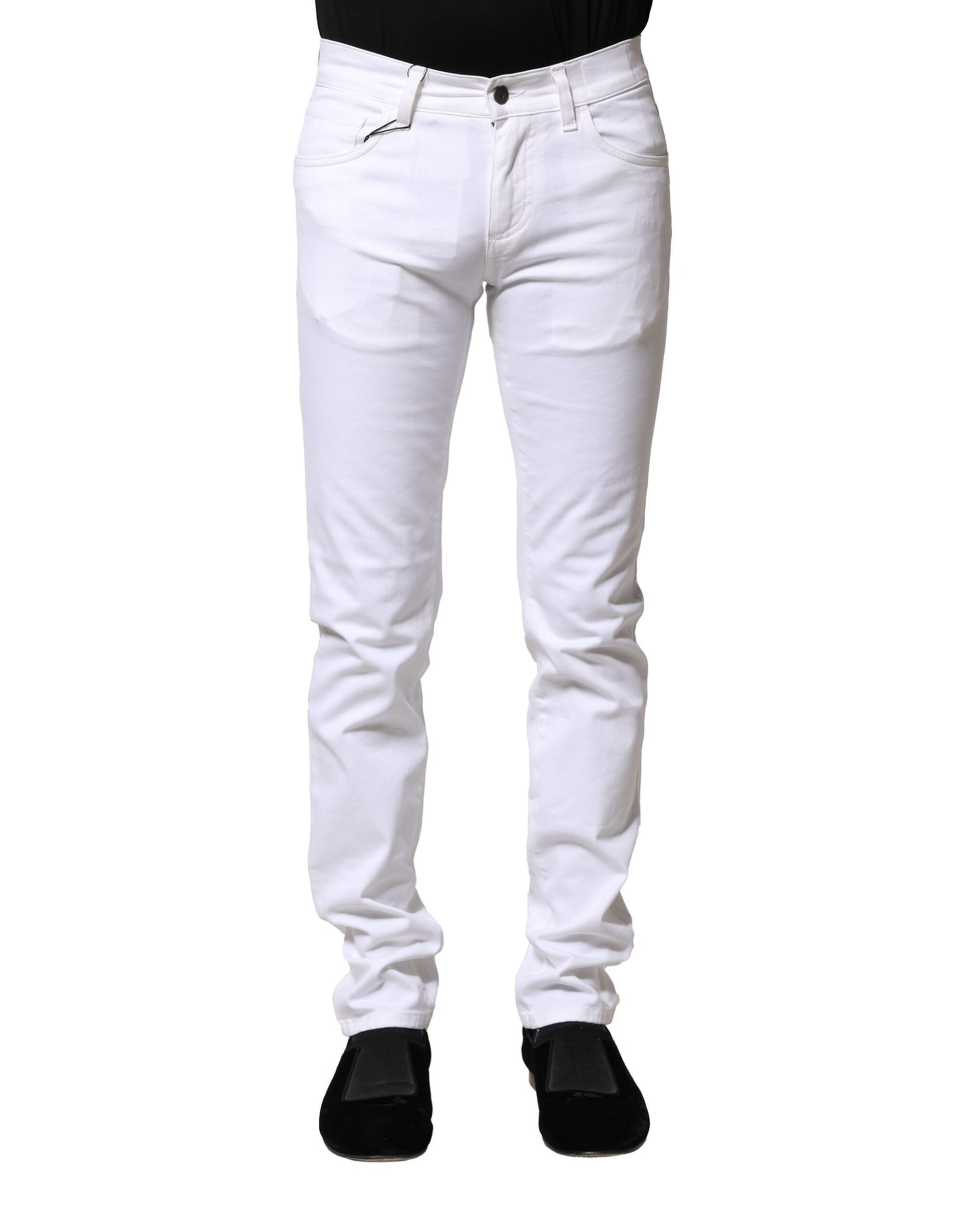 Jean skinny en coton blanc Dolce &amp; Gabbana pour homme
