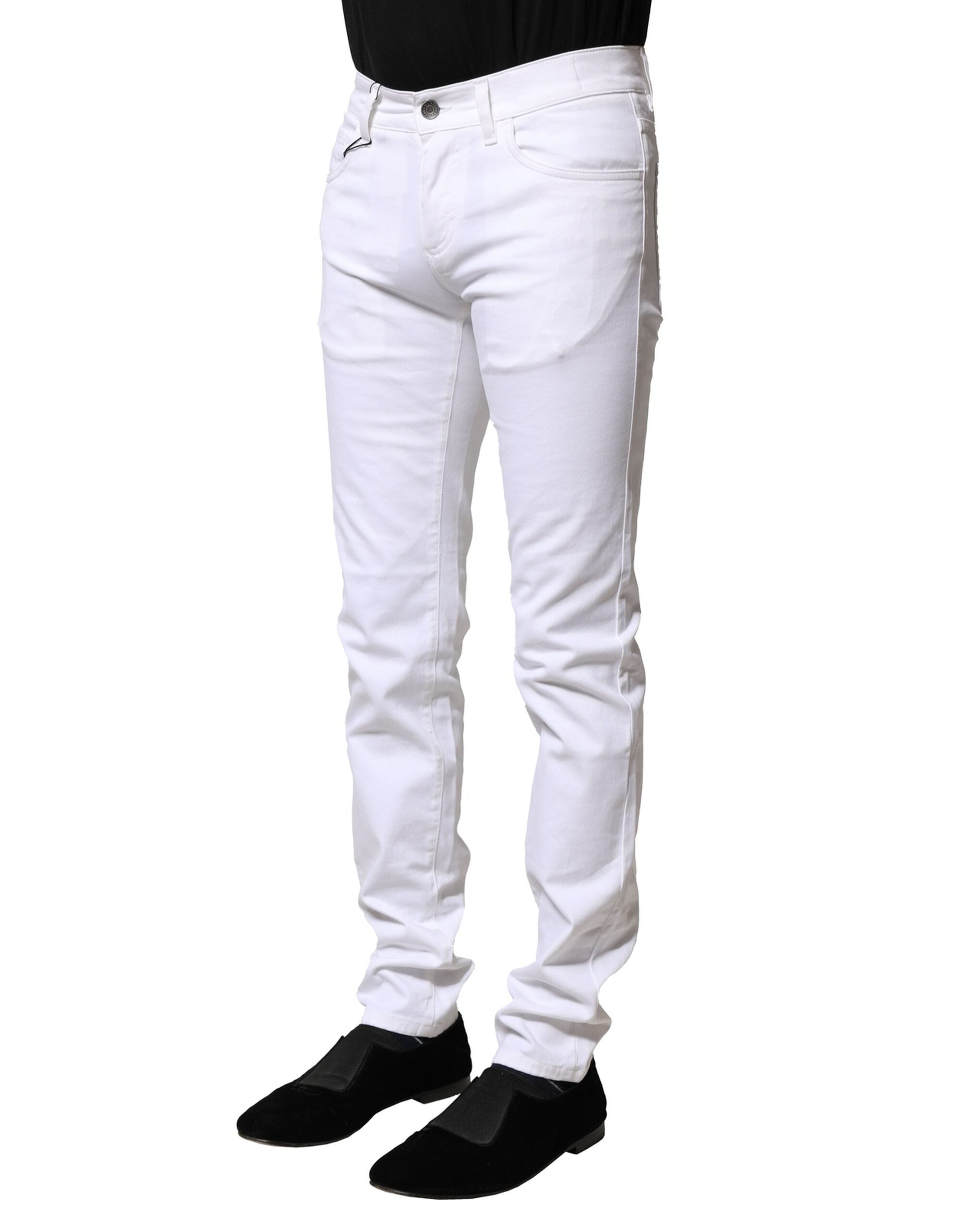 Jean skinny en coton blanc Dolce &amp; Gabbana pour homme
