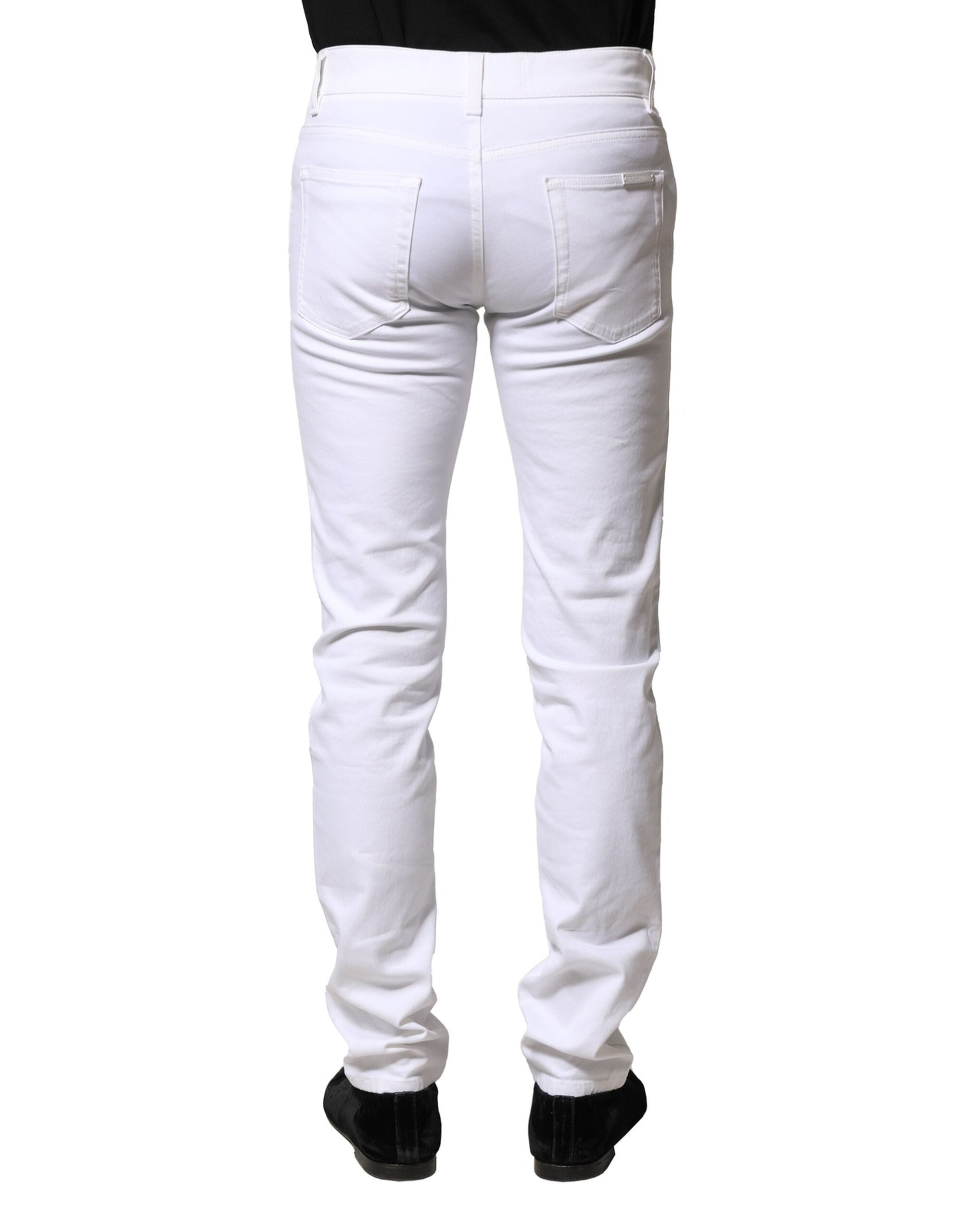 Jean skinny en coton blanc Dolce &amp; Gabbana pour homme