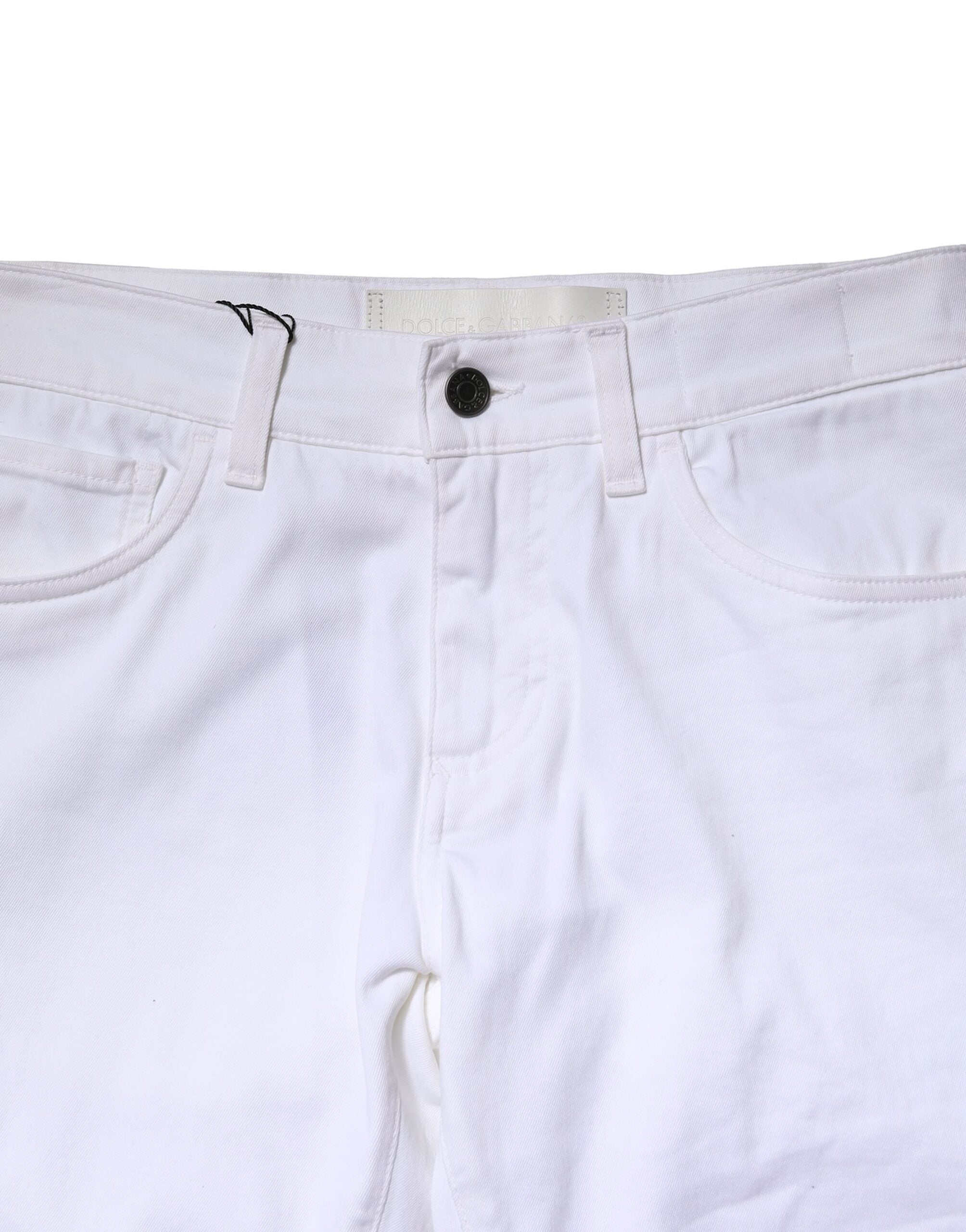 Jean skinny en coton blanc Dolce &amp; Gabbana pour homme