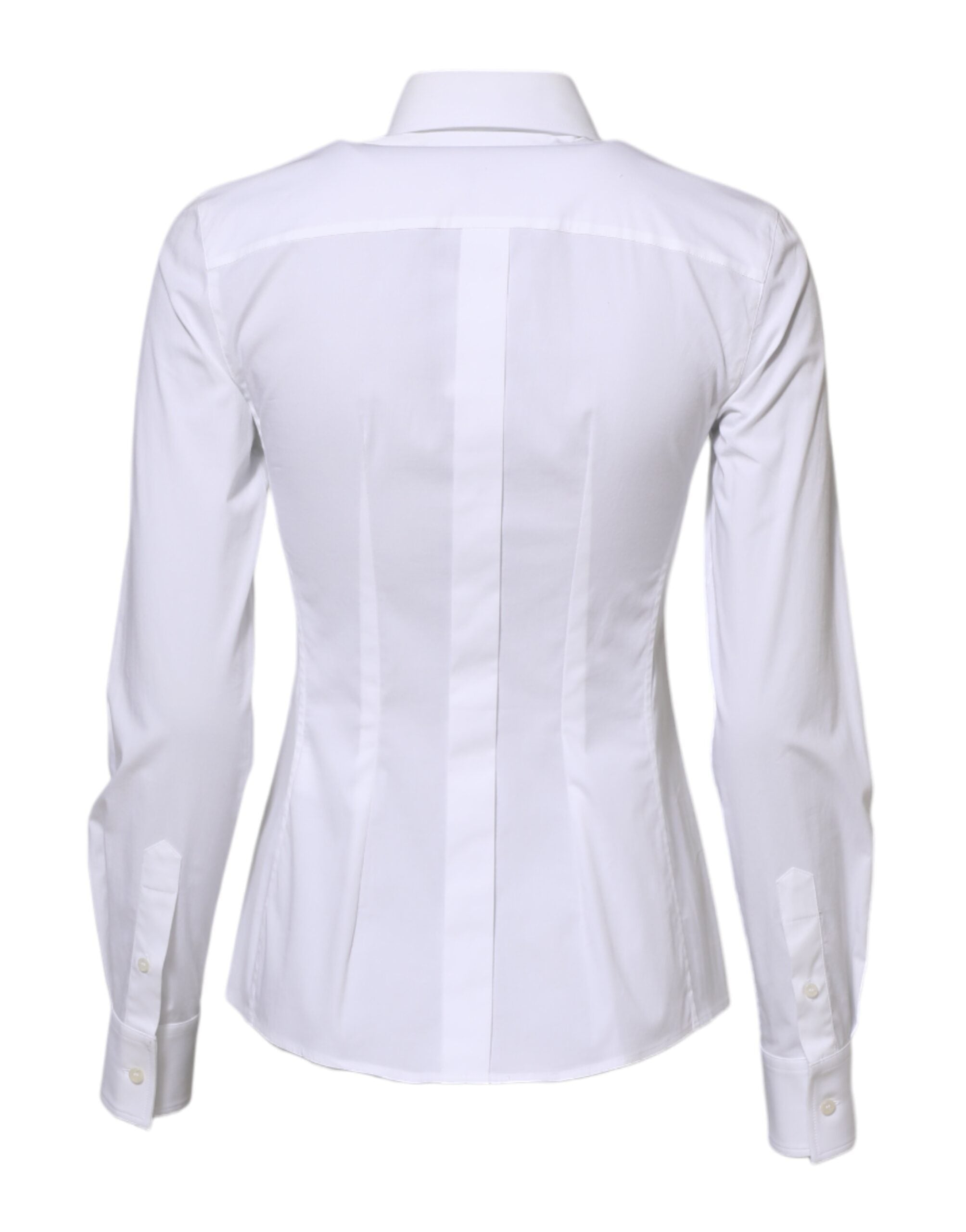 Dolce &amp; Gabbana - Chemise blanche à manches longues et col en coton