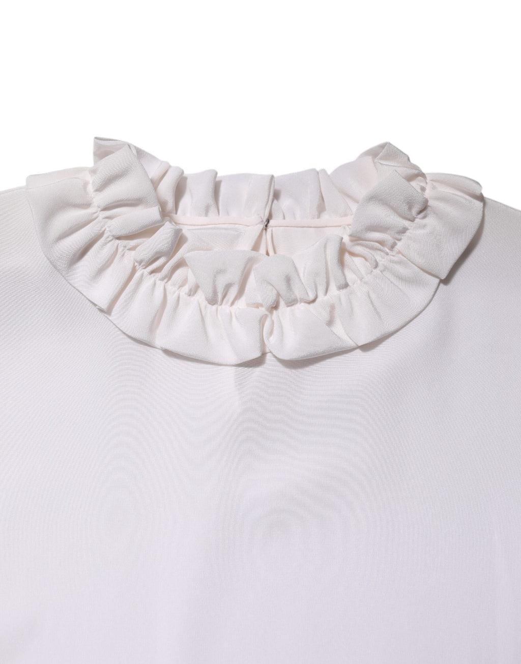 Chemisier blanc à encolure volantée Dolce &amp; Gabbana