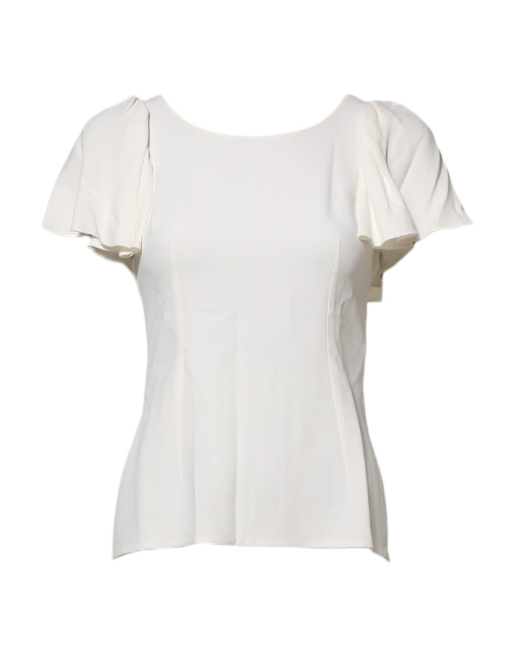 Chemisier blanc à col rond et manches courtes Dolce &amp; Gabbana