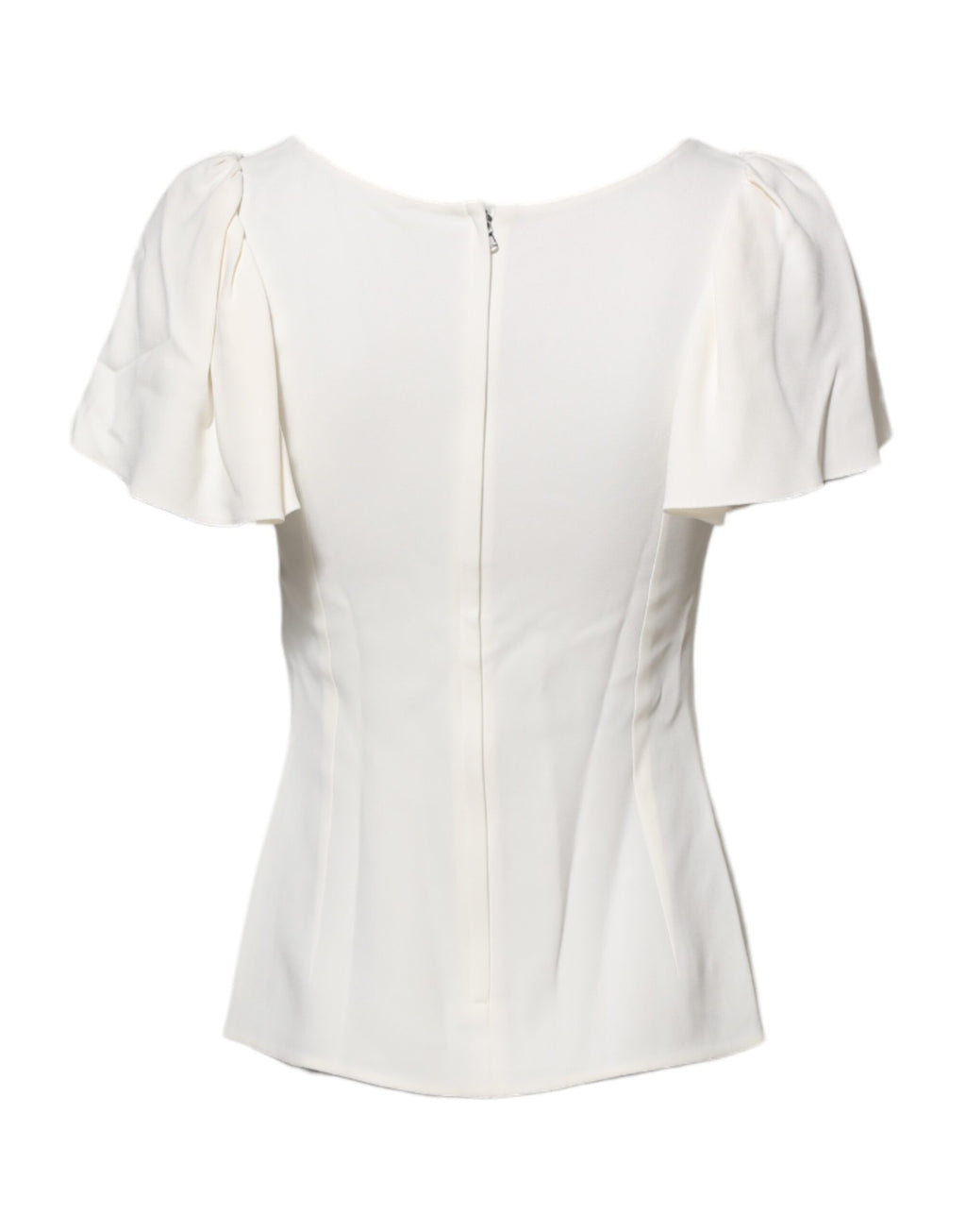 Chemisier blanc à col rond et manches courtes Dolce &amp; Gabbana