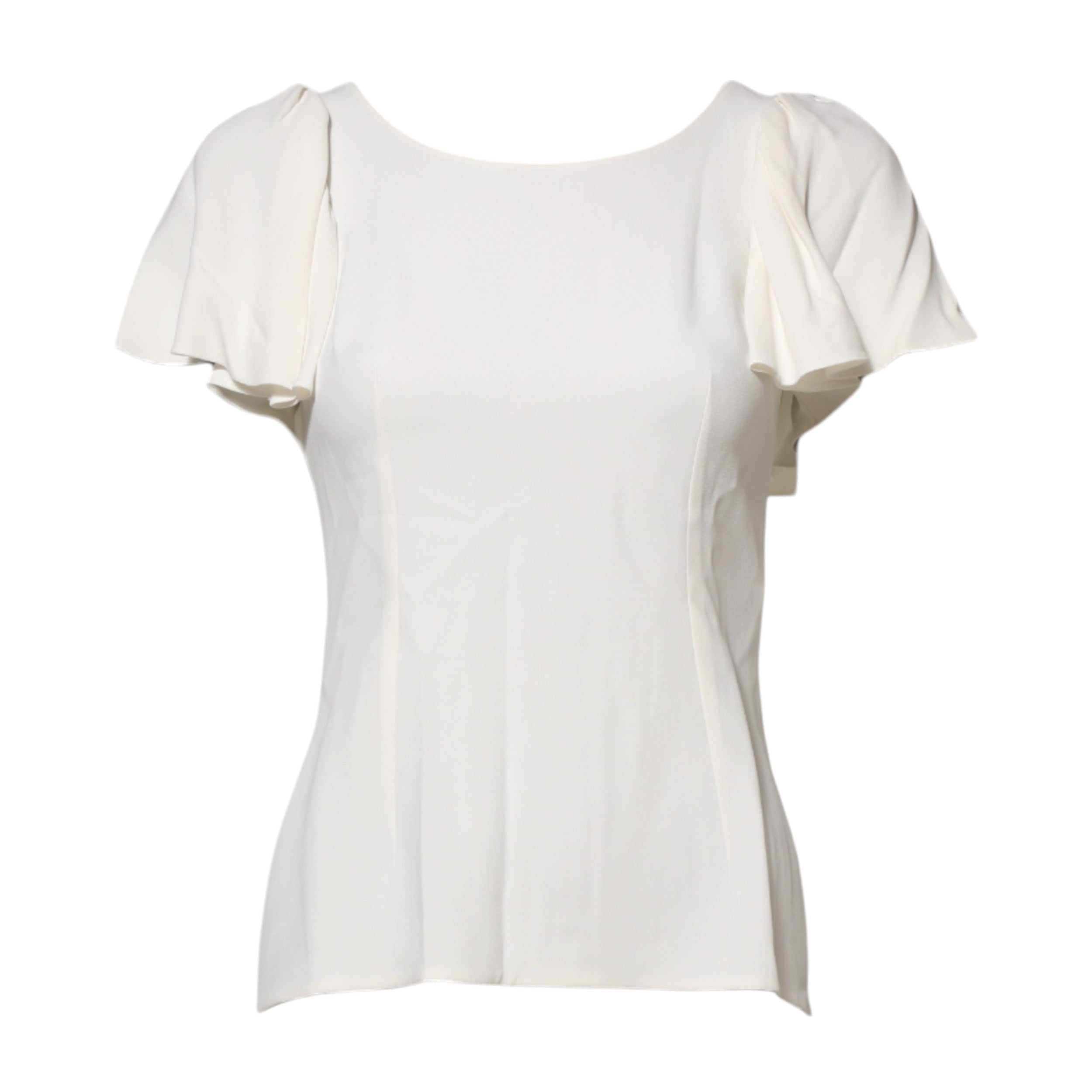 Chemisier blanc à col rond et manches courtes Dolce &amp; Gabbana