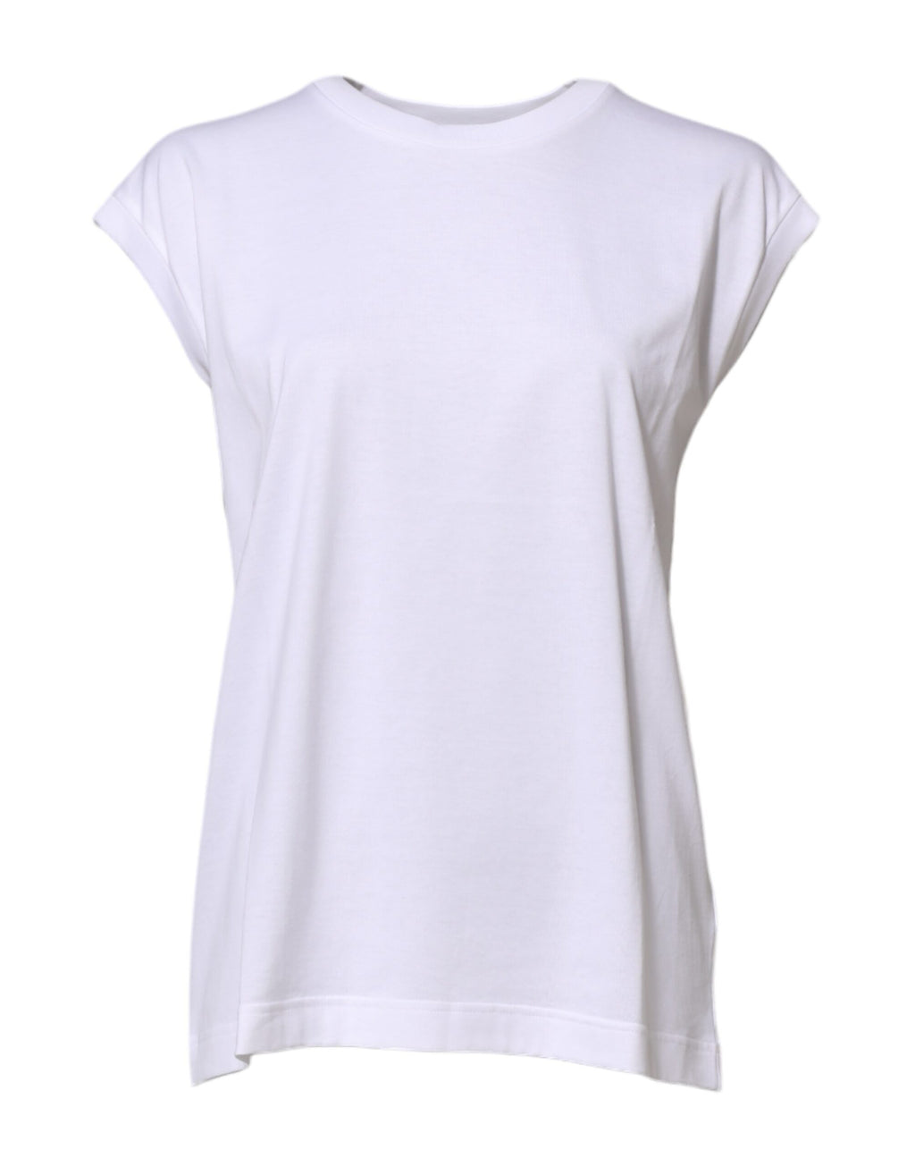 T-shirt débardeur sans manches en coton blanc Dolce &amp; Gabbana pour femme