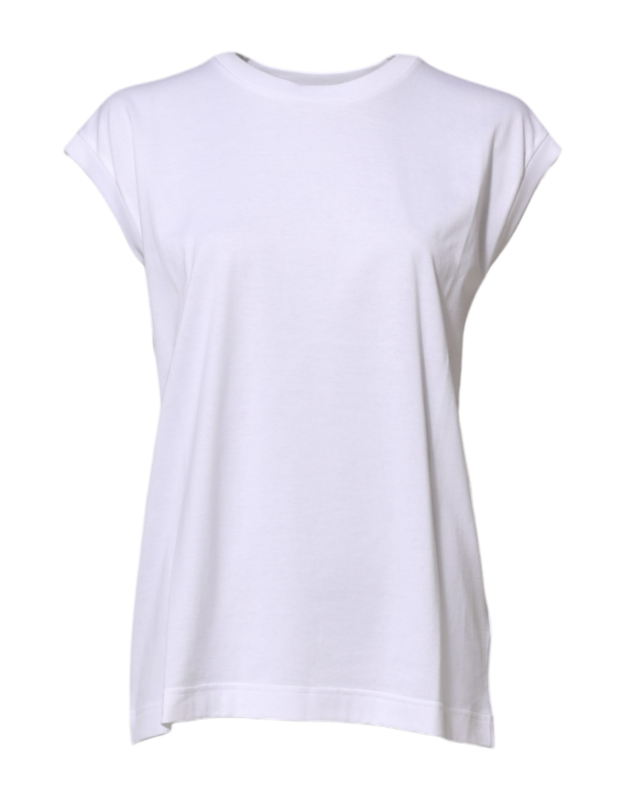 T-shirt débardeur sans manches en coton blanc Dolce &amp; Gabbana pour femme
